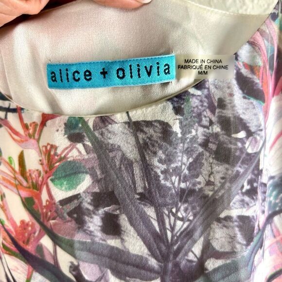 Alice + Olivia Silk Spaghetti Strap Women's Top - Picture 4 of 10